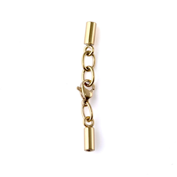 Glu-N-Go End Caps in Smooth 14k Gold Plated Stainless Steel with 2mm Hole