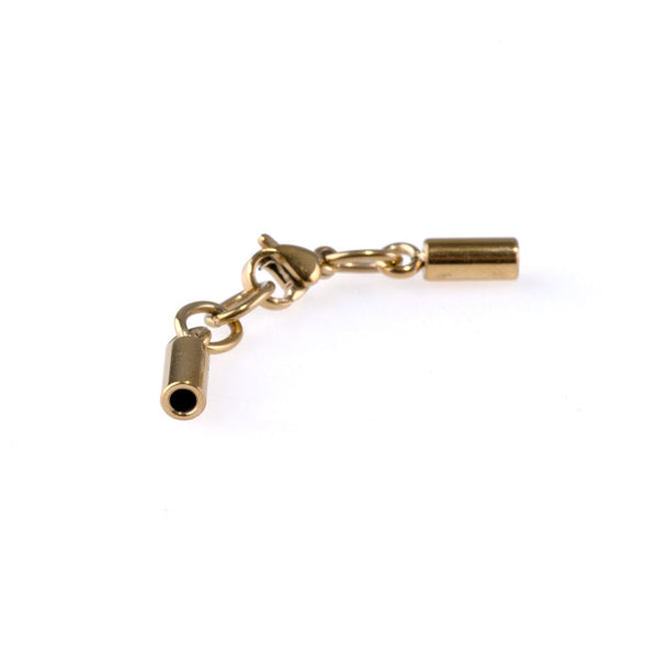 Glu-N-Go End Caps in Smooth 14k Gold Plated Stainless Steel with 2mm Hole