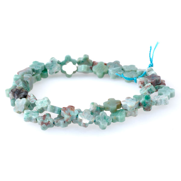 Australian Dragon Blood Jade 8mm Cross - 15-16 Inch