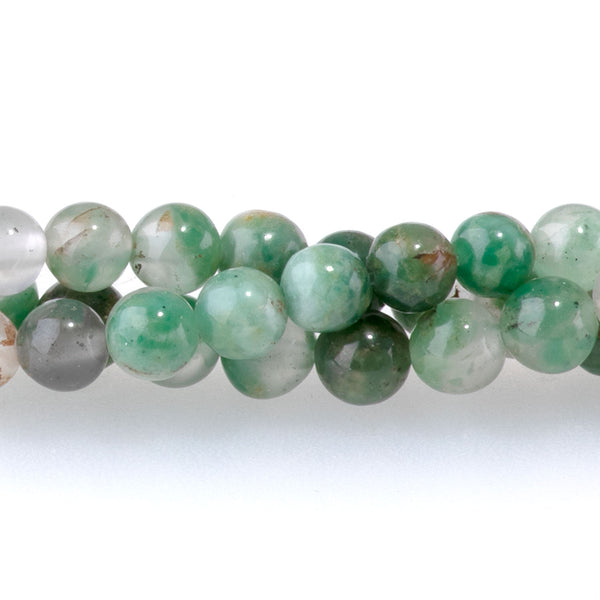 African Jade with Quartz 4mm Round - 15-16 Inch