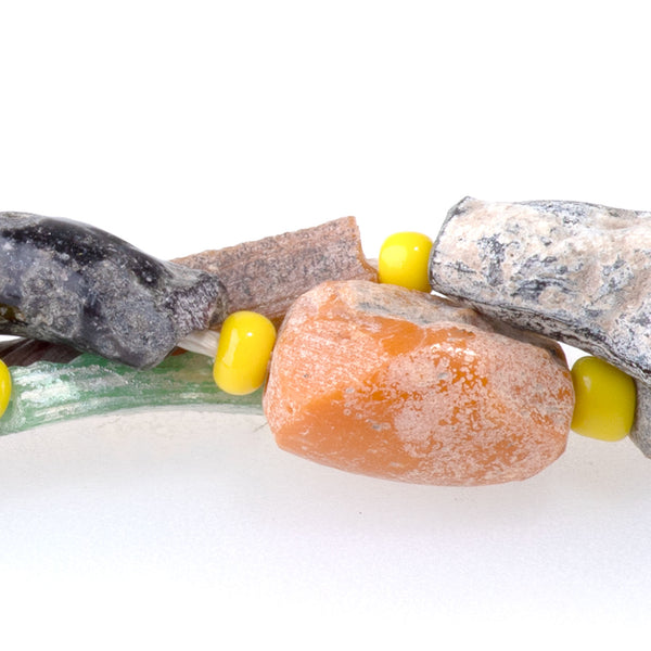 Ancient Glass 4x6-6x16mm Multi  Color Tube Bangle Beads - 15-16 Inch