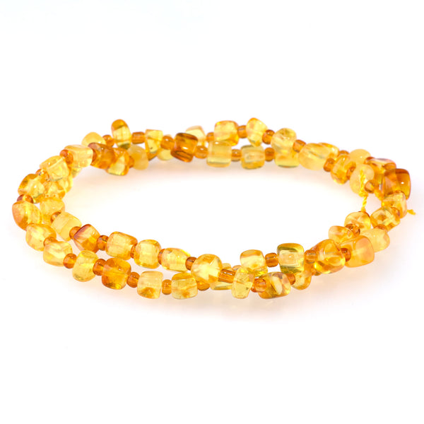 Amber 5mm Square Nugget AA Grade -15-16 Inch