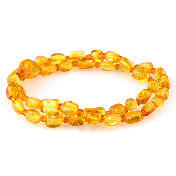 Amber 6x9mm Rectangle Nugget AA Grade -15-16 Inch