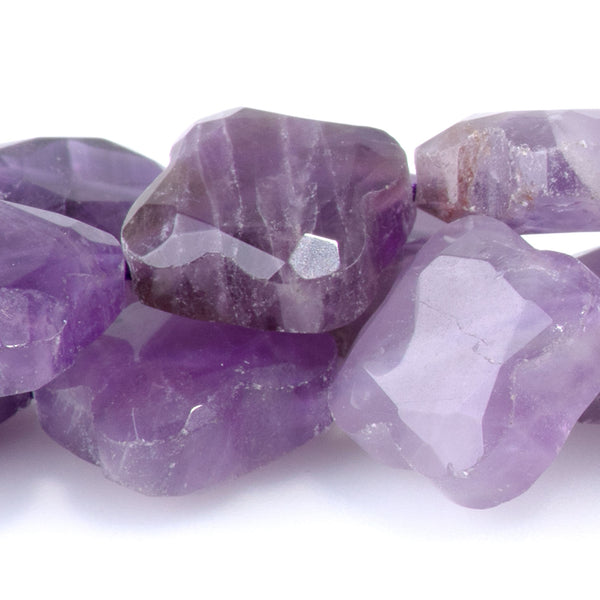 Amethyst 13mm Faceted Clover - 15-16 Inch