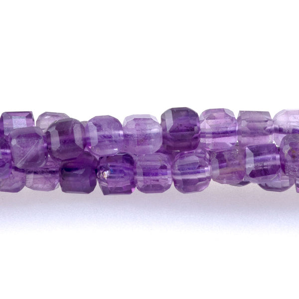 Amethyst 3mm Table Cut Cube A Grade  - 15-16 Inch