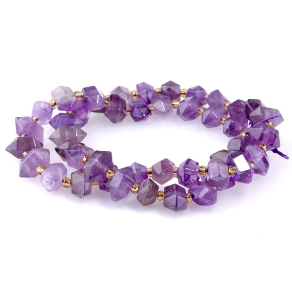 Amethyst 6x11mm Side Drilled Points - 15-16-Inch