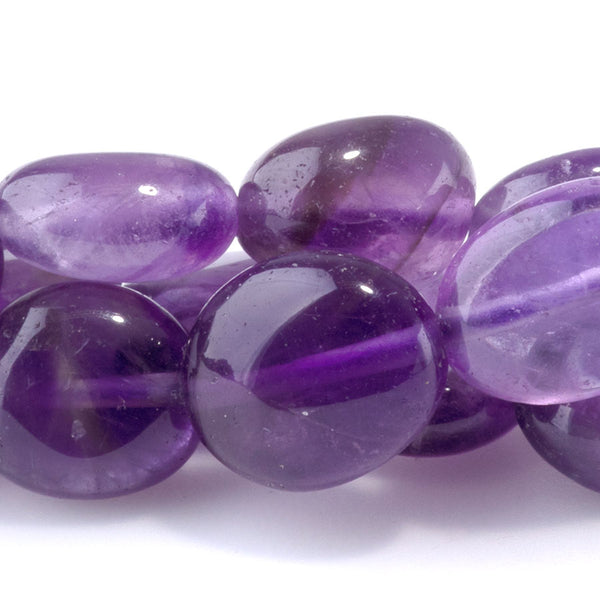 Amethyst 7x9-8x10mm Pebble A Grade - 15-16-Inch
