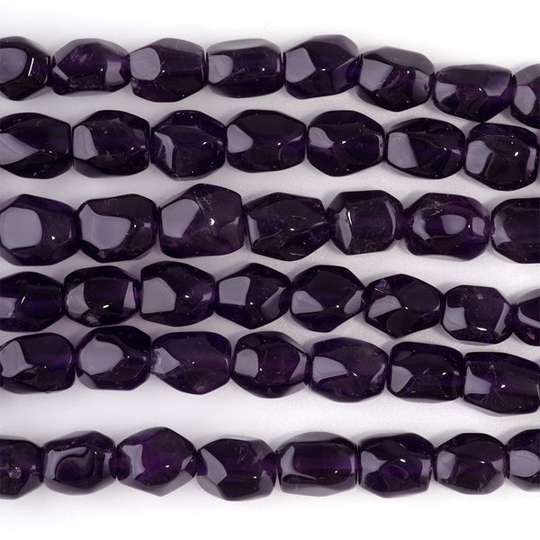 Amethyst 7x10mm Nugget - 15-16 Inch