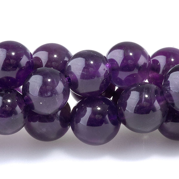 Amethyst  8mm Round - 8-inch