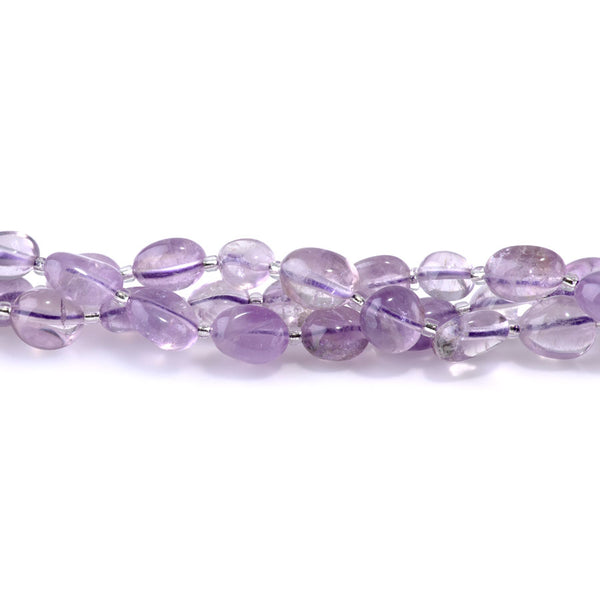 Light Amethyst 9x11-10x14mm Tumble Nugget A Grade - 15-16 Inch