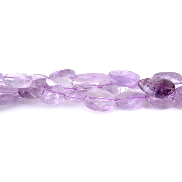 Light Amethyst 9x11-13x18mm Free Form Faceted Oval A Grade - 15-16 Inch