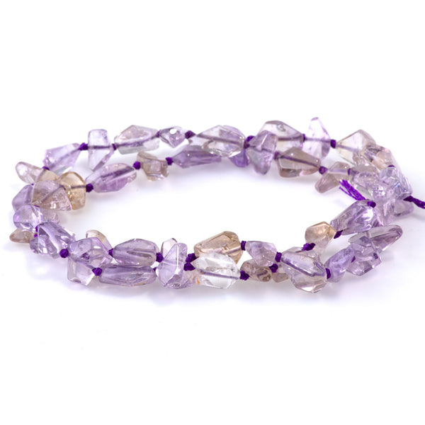 Ametrine 6x8-10x13mm Long Drill Faceted Nugget AA Grade - 15-16 Inch