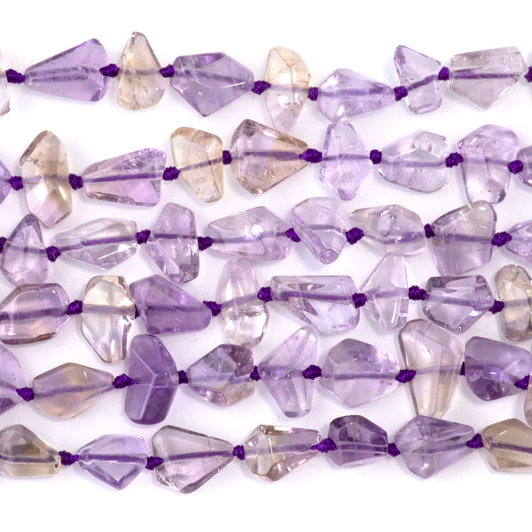 Ametrine 6x8-10x13mm Long Drill Faceted Nugget AA Grade - 15-16 Inch