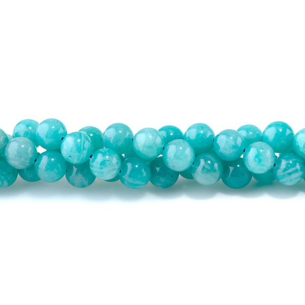 Ice Amazonite 10mm Round A Grade - 15-16 Inch