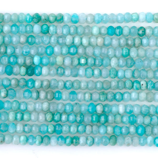 Amazonite 4mm Faceted Lantern - 15-16 Inch