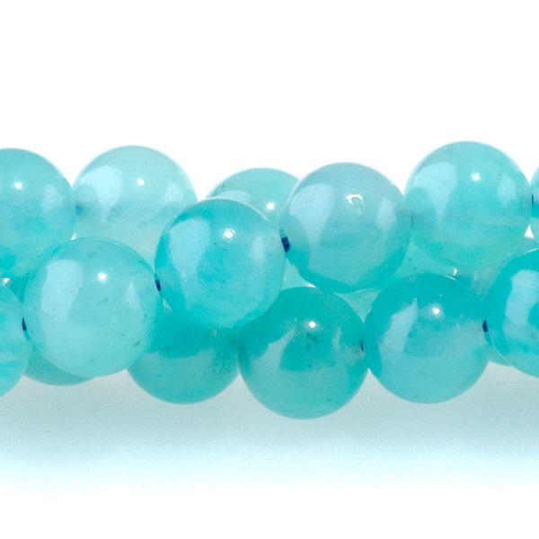 Ice Amazonite 6mm Round A Grade - 15-16 Inch