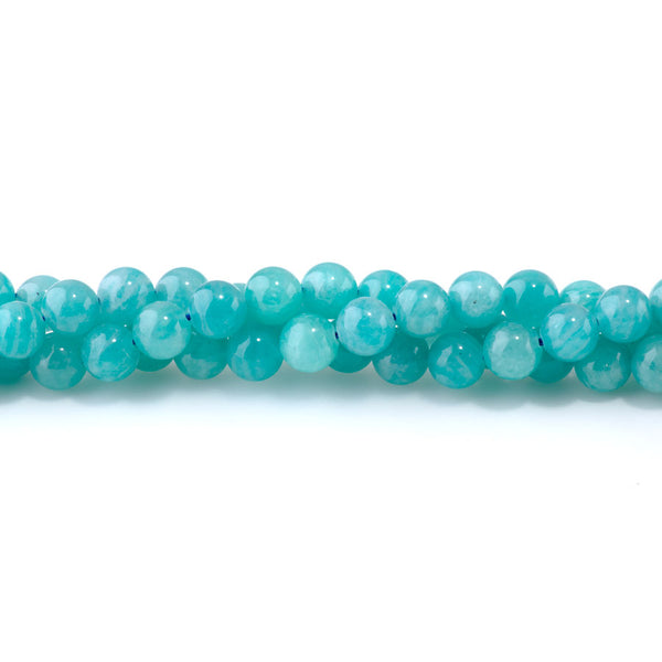 Ice Amazonite 8mm Round A Grade - 15-16 Inch