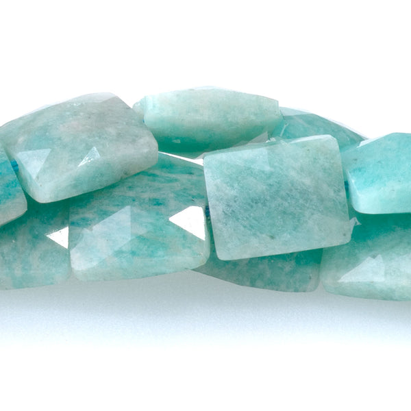 Amazonite 8x10mm Faceted Rectangle A Grade - 15-16 Inch