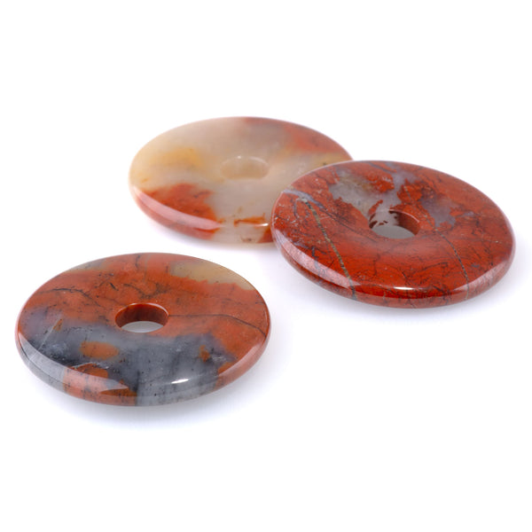 Apple Jasper 40mm Donut Pendant