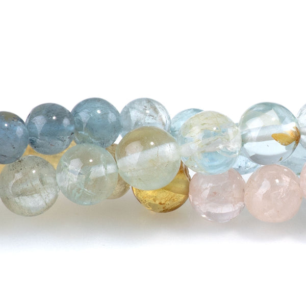 Multi Aquamarine 4-5mm Round - 15-16 Inch