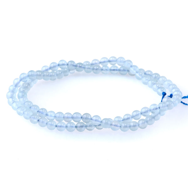 Aquamarine 4mm Round A Grade - 15-16 Inch