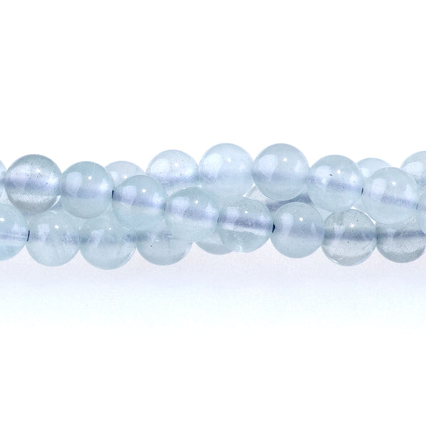 Aquamarine 4mm Round A Grade - 15-16 Inch