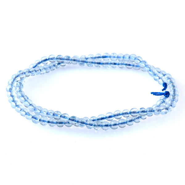 Aquamarine 4mm Round AAA Grade - 15-16 Inch