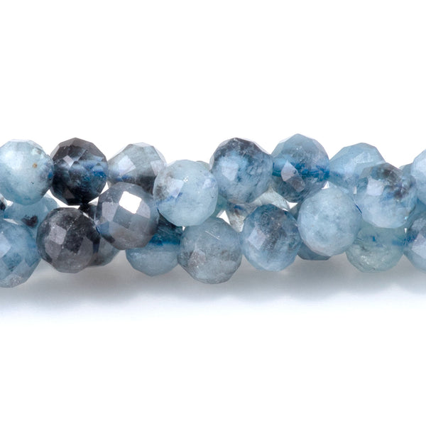 Devil Aquamarine 4mm Faceted Round - 15-16 Inch