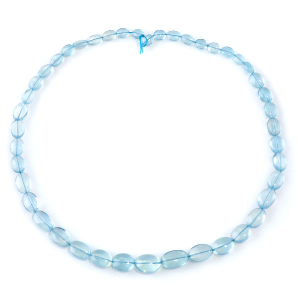 Aquamarine 5x6-10x16mm Graduated Irregular Oval - 16-17 Inch