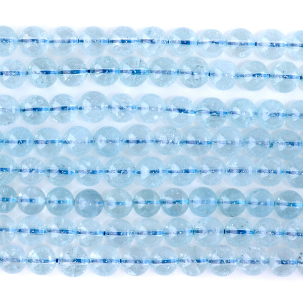 Aquamarine 6mm Round AAA Grade - 15-16 Inch
