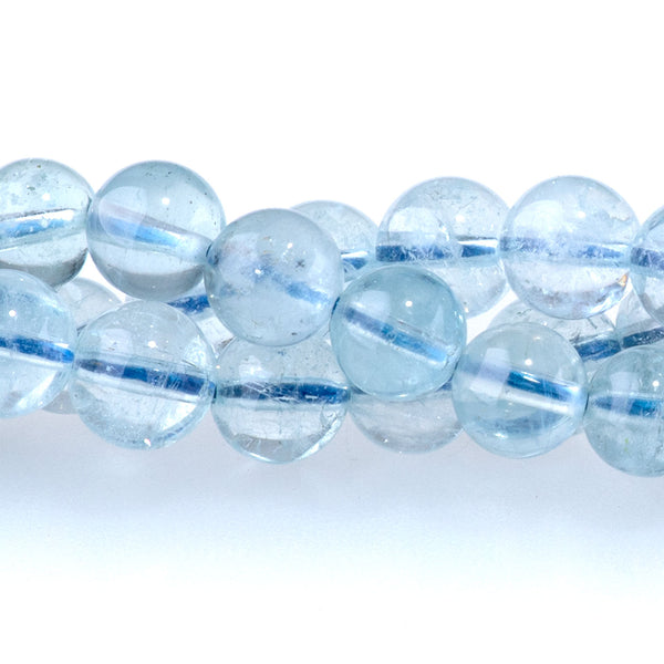 Aquamarine 6mm Round AAA Grade - 15-16 Inch