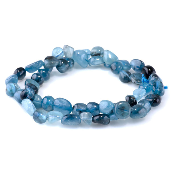 Devil Aquamarine 7x9-8x10mm Pebble A Grade - 15-16-Inch