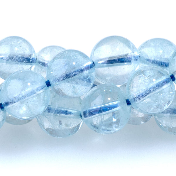 Aquamarine 8mm Round AAA Grade - 15-16 Inch