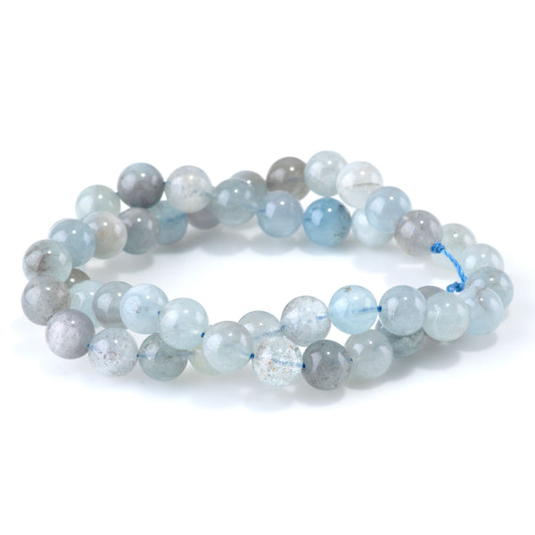 Devil Aquamarine 8mm Round - 15-16 Inch