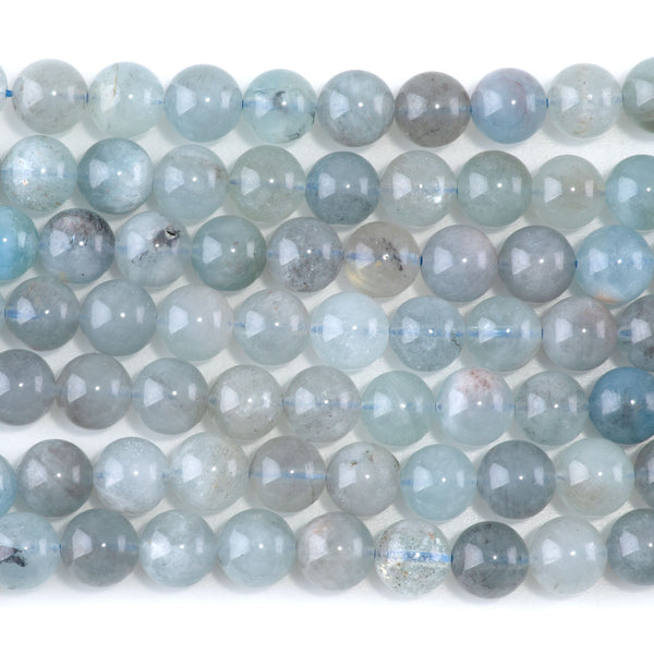 Devil Aquamarine 8mm Round - 15-16 Inch