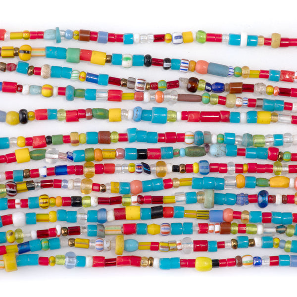 African Christmas Beads 2-6mm Mixed Shapes - 34 Inch