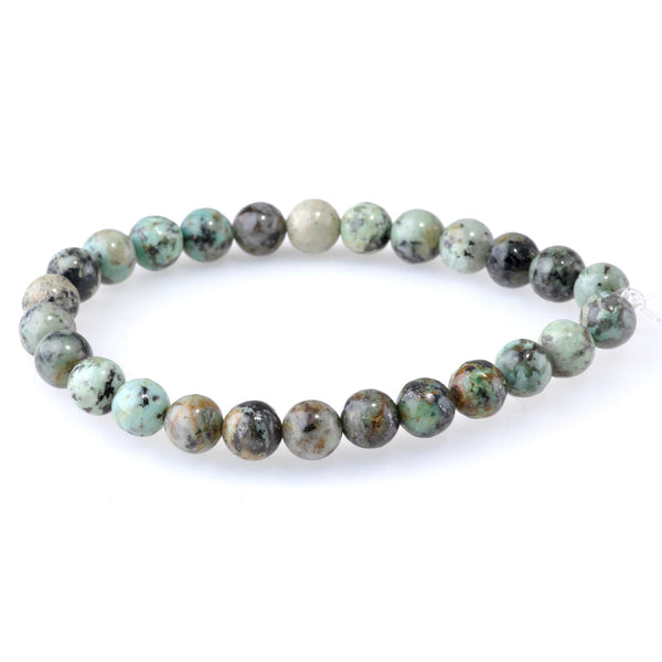 African Turquoise 8mm Round - 8-Inch