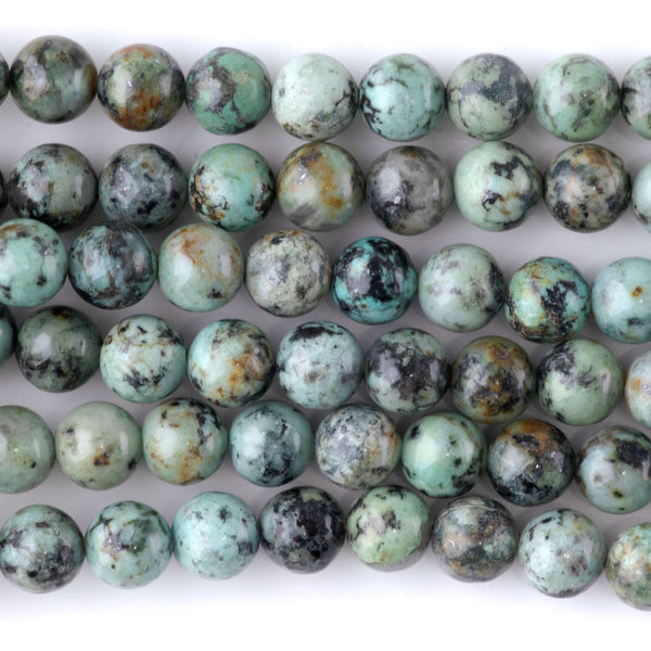 African Turquoise 8mm Round - 8-Inch