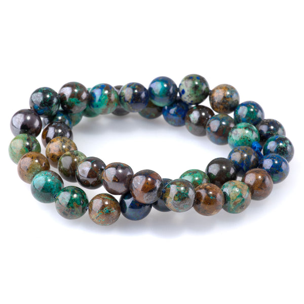 Azurite 10mm Round A Grade - 15-16 Inch