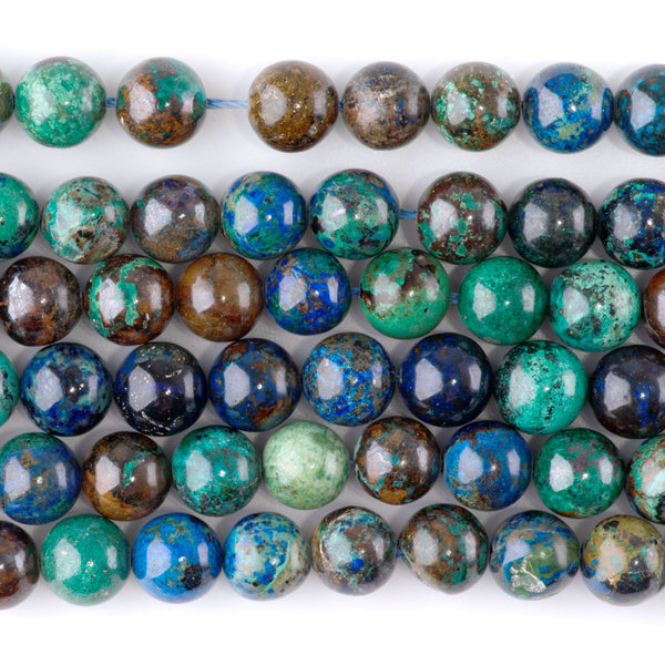 Azurite 10mm Round A Grade - 15-16 Inch