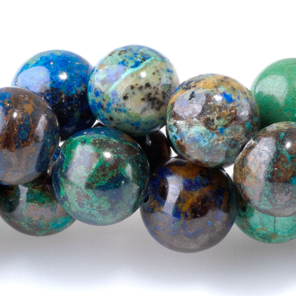 Azurite 10mm Round A Grade - 15-16 Inch
