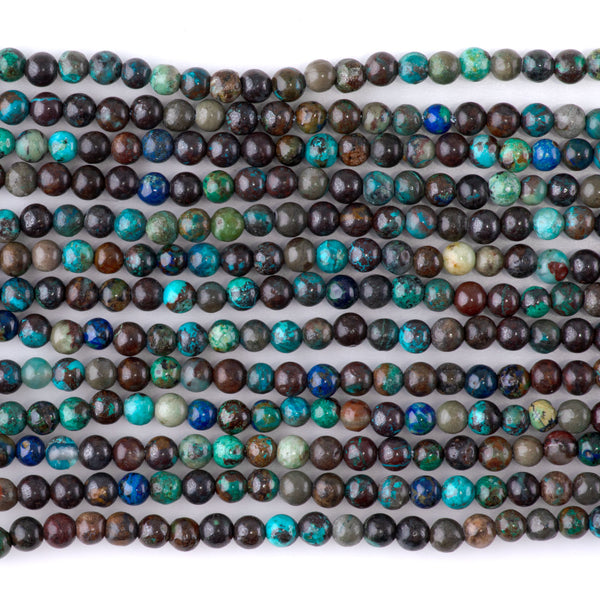 Azurite 4mm Round A Grade - 15-16 Inch