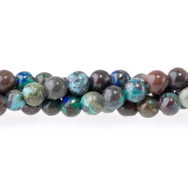 Azurite 4mm Round A Grade - 15-16 Inch