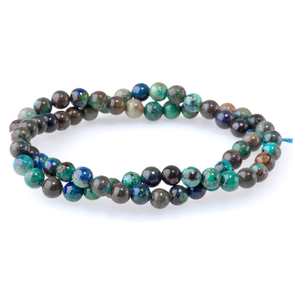 Azurite 6mm Round A Grade - 15-16 Inch