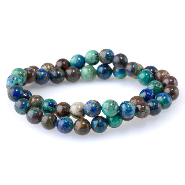 Azurite 8mm Round A Grade - 15-16 Inch