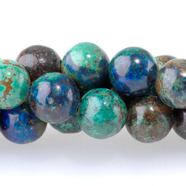 Azurite 8mm Round A Grade - 15-16 Inch