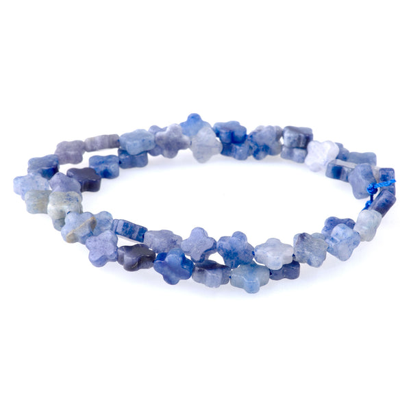 Blue Aventurine 8mm Cross - 15-16 Inch