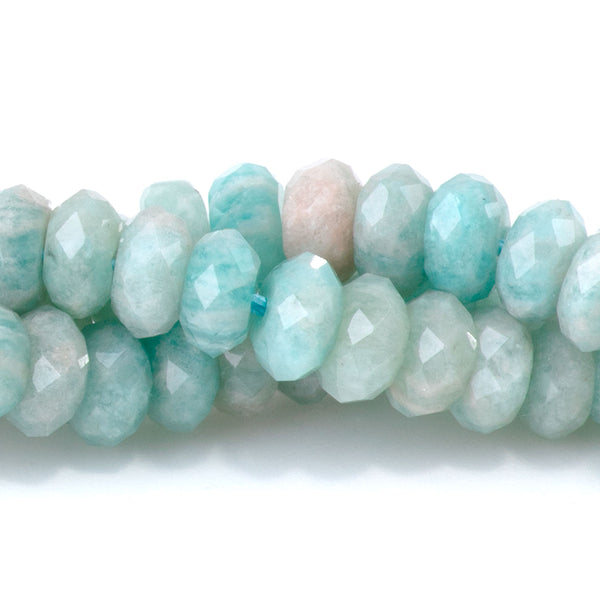 Brazilian Amazonite 3x6mm Faceted Rondelle A Grade - 15-16 Inch