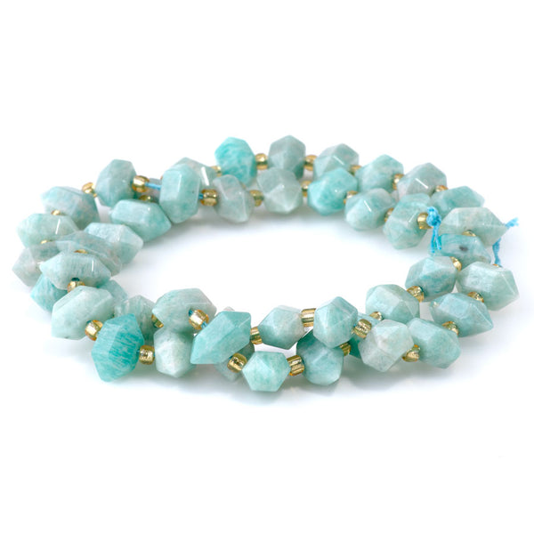 Brazilian Amazonite 6x11mm Side Drilled Points - 15-16-Inch