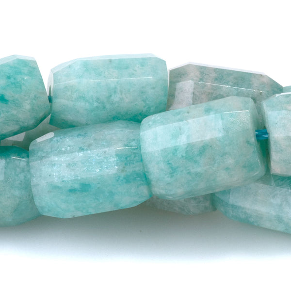 Brazilian Amazonite 7x10mm Faceted Tube - 15-16 Inch